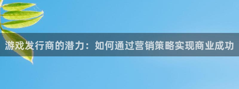 新航娱乐的创始人是谁：游戏发行商的潜力：如何通过营销策略实现商业成功